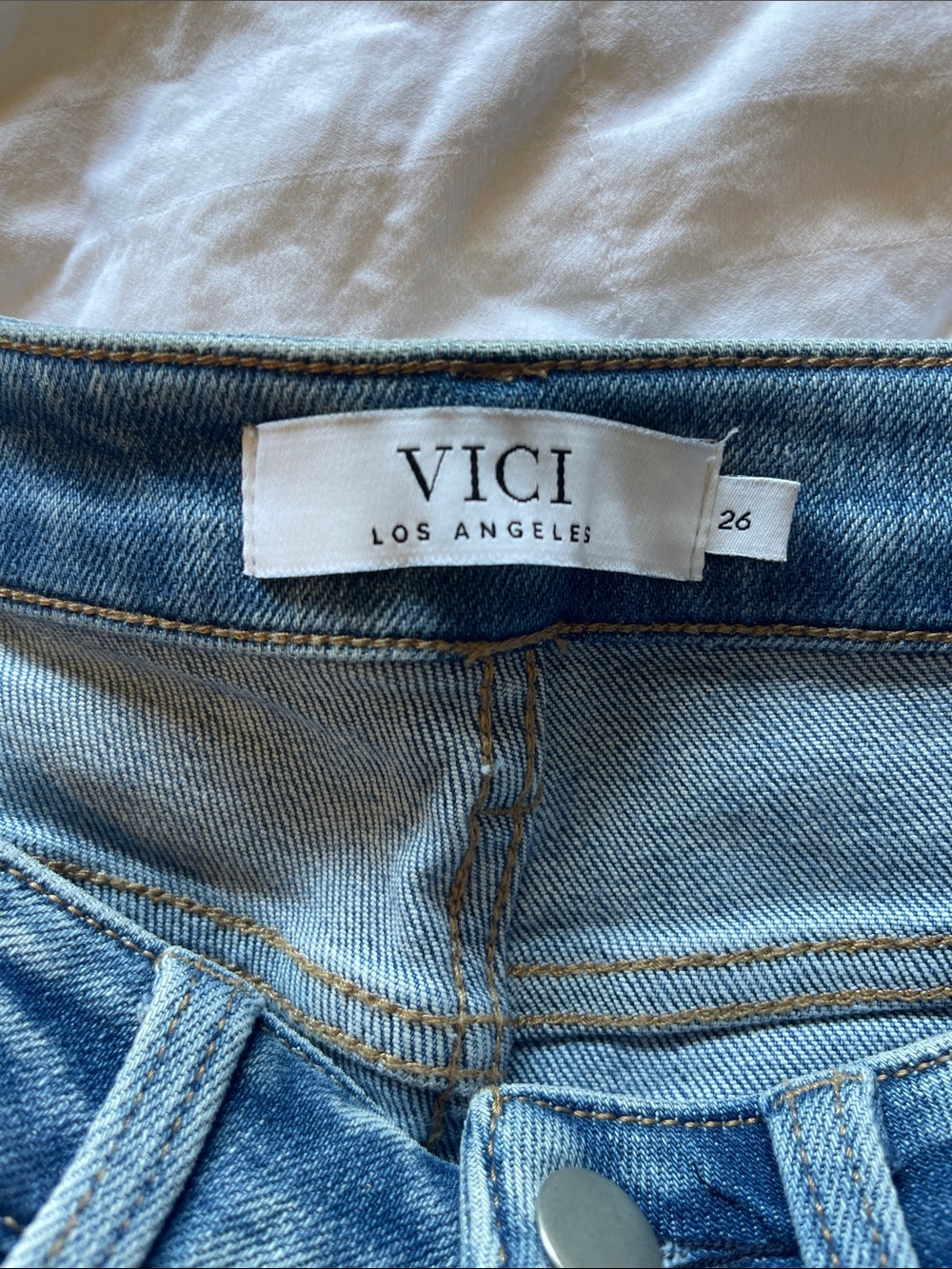 Vici Light Blue Straight Leg Jeans size 26 - Picture 8 of 8